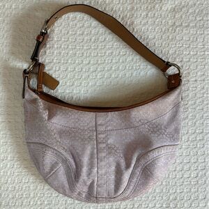 Vintage Coach lavender and brown hobo bag